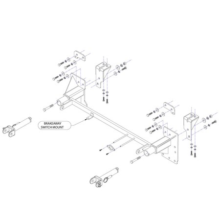 Roadmaster EZ5 BASE PLATE KIT- REMOVABLE ARMS 521452-5